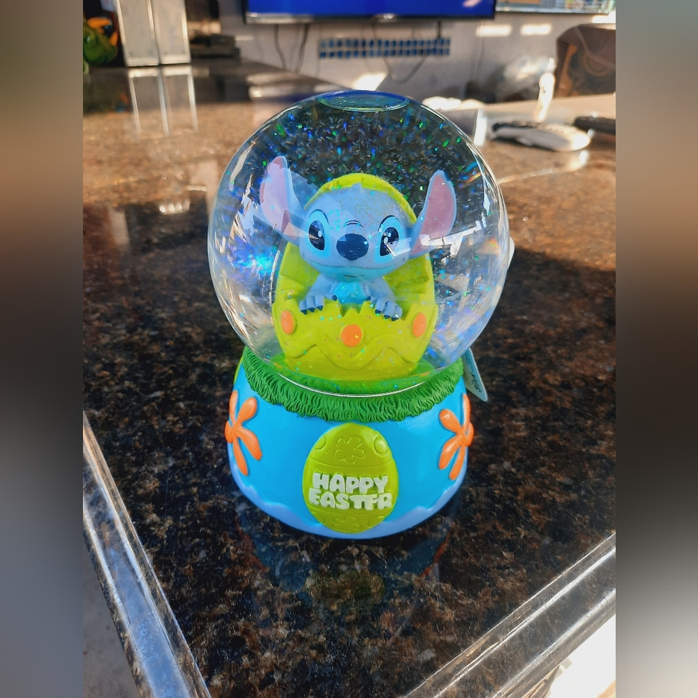 Disney Stitch Easter Snow Globe You Are My Sunshine
